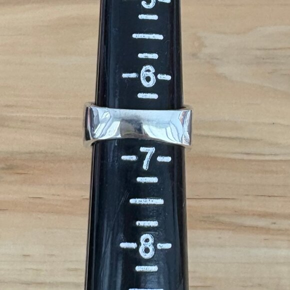 Crushed Blue/Green Opal & Sterling Silver Ring Size 6 3/4 - Picture 5 of 5